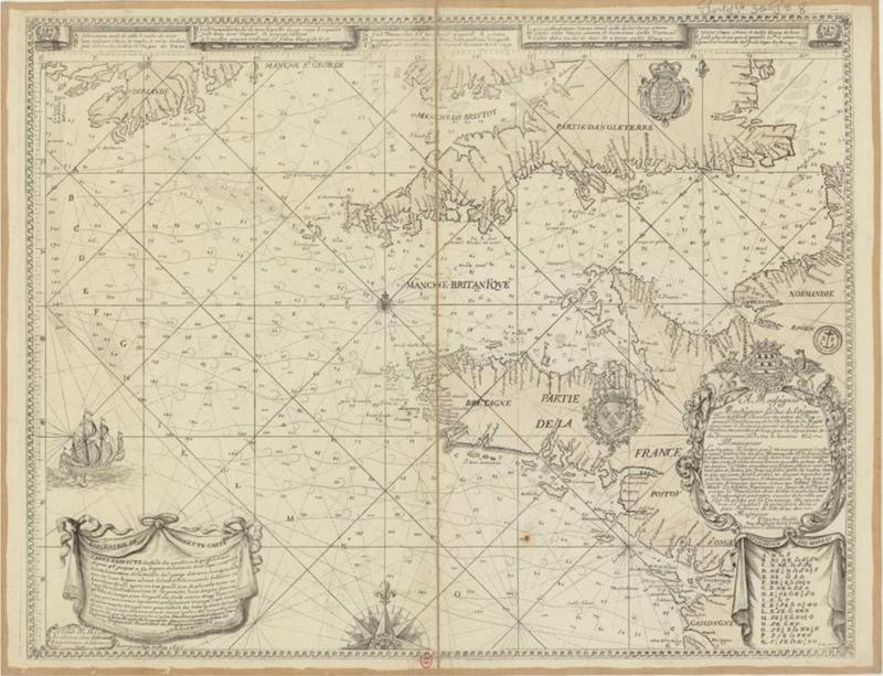Carte de la Manche par Samson Le Cordier