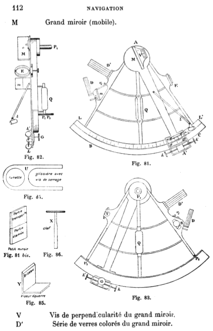 dessin d'un sextant