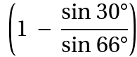 cos H = 1-(1-cos 128°)(1-(sin 30°)/(sin 60°))