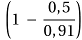 cos H = (1+0,62)(1-0,5/0,91)