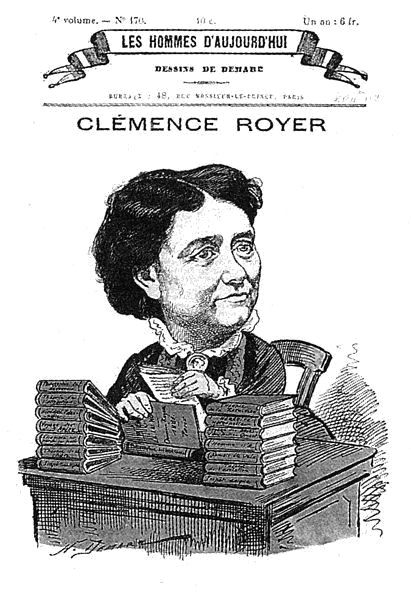 Caricature de Clémence Royer